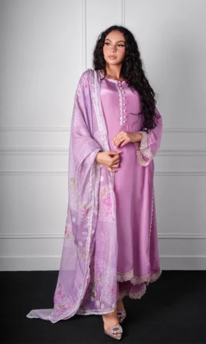 Purple Silk 3-Piece Set