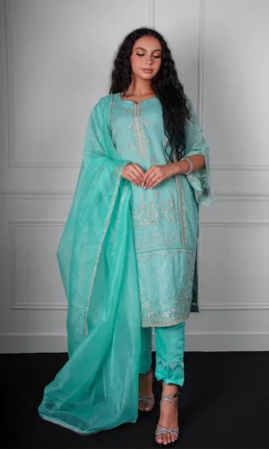 Embroidered Chiffon 3-Piece Outfit