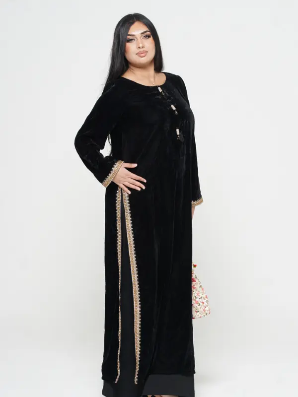 Black Velvet Long Shirt - Image 3