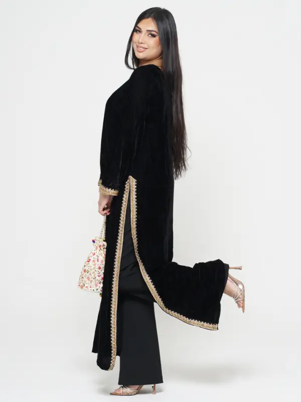 Black Velvet Long Shirt - Image 2